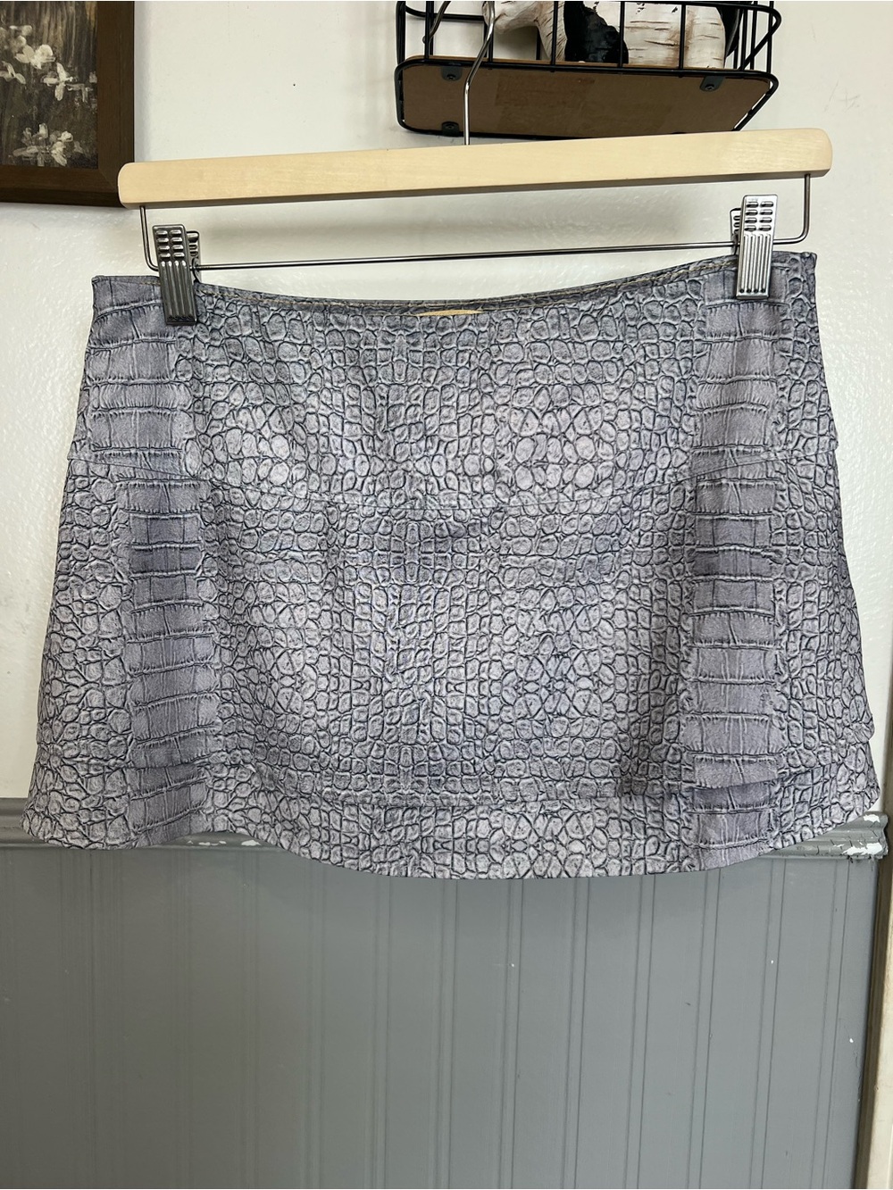 Lucky In Love Tennis Skirt / Grey and White / M / Sporty / Pickleball / Golf